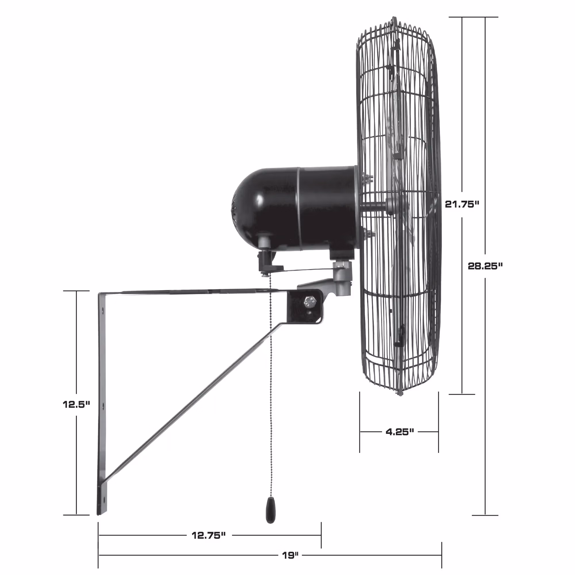 Pro Commercial Grade Oscillating Wall Mount Fan 20 In