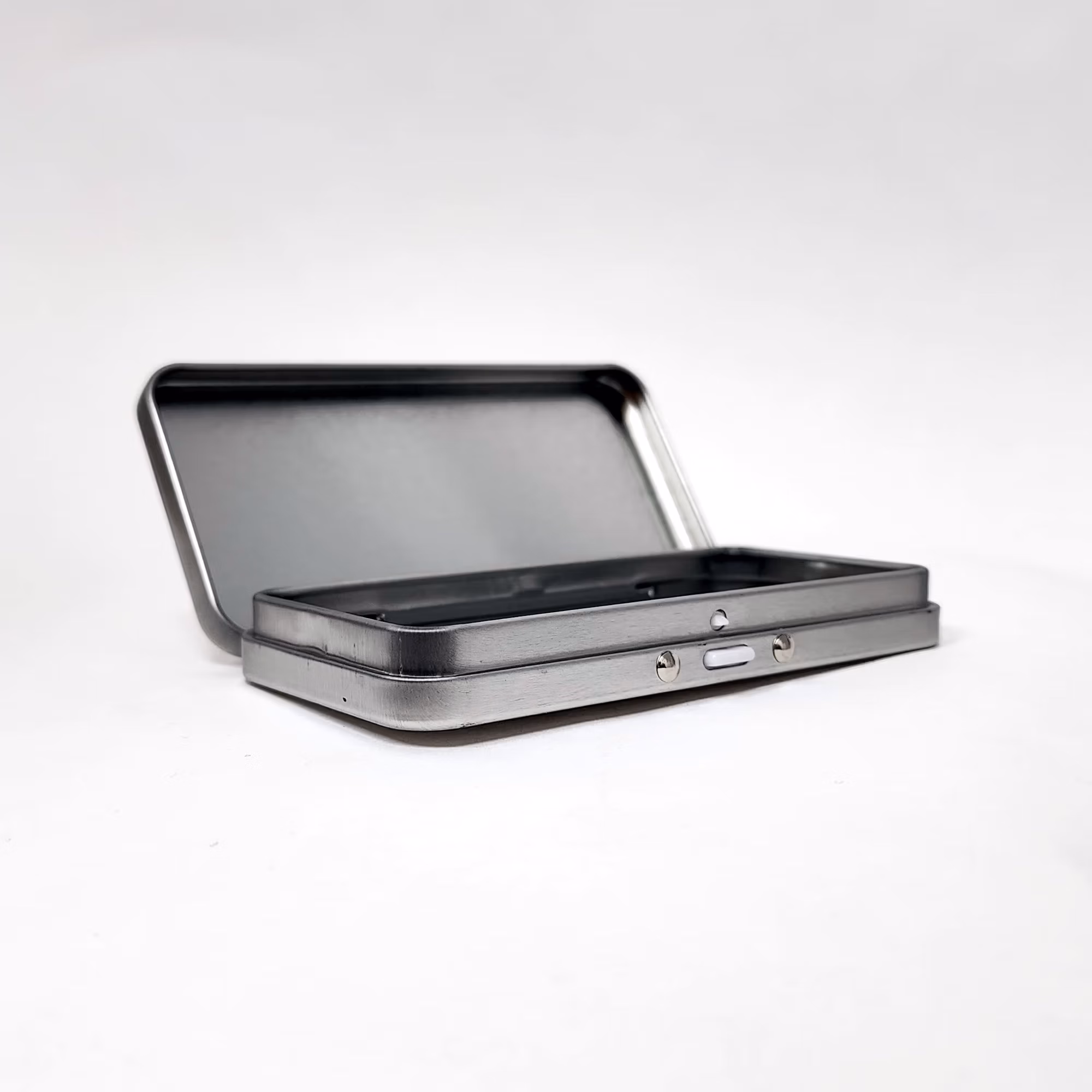 Large Metal Child Resistant Hinged Lid – Silver (300 Qty)
