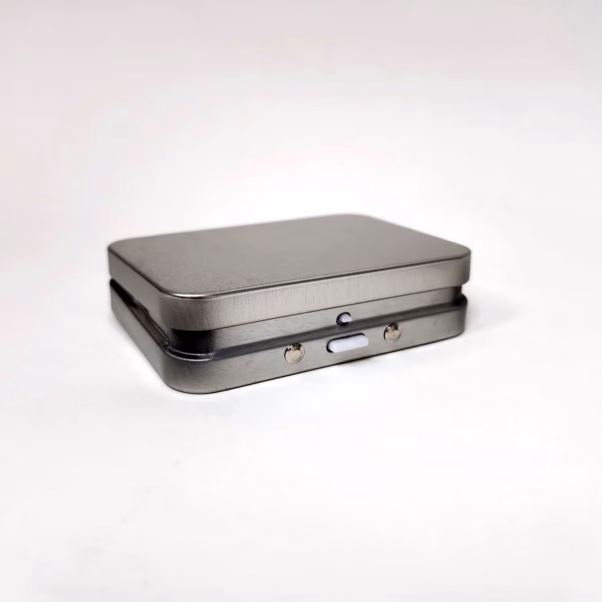 Small Metal Child Resistant Hinged Lid – Silver (360 Qty)