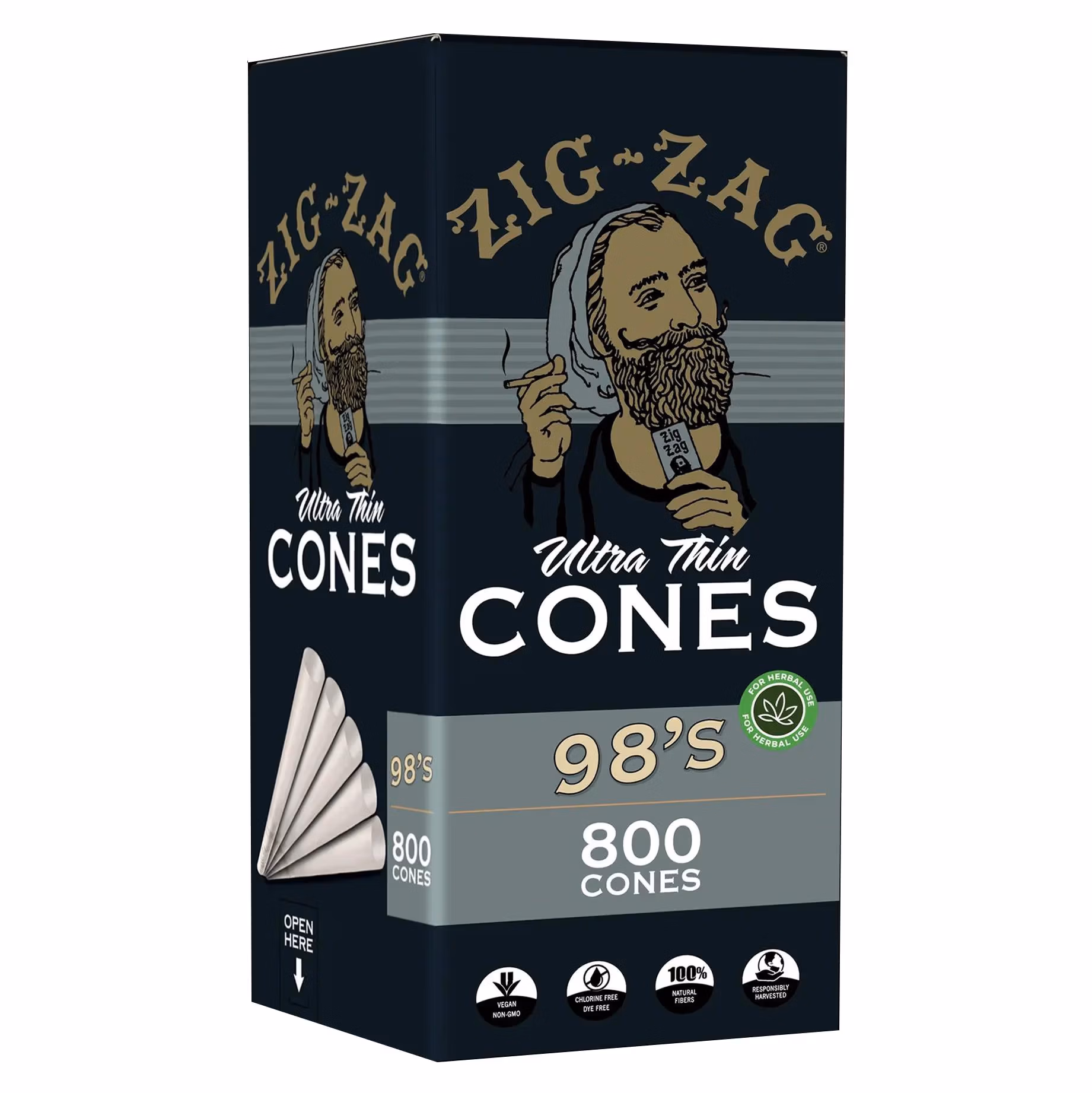 Pre Rolled Cones Ultra Thin White – 98mm 800ct