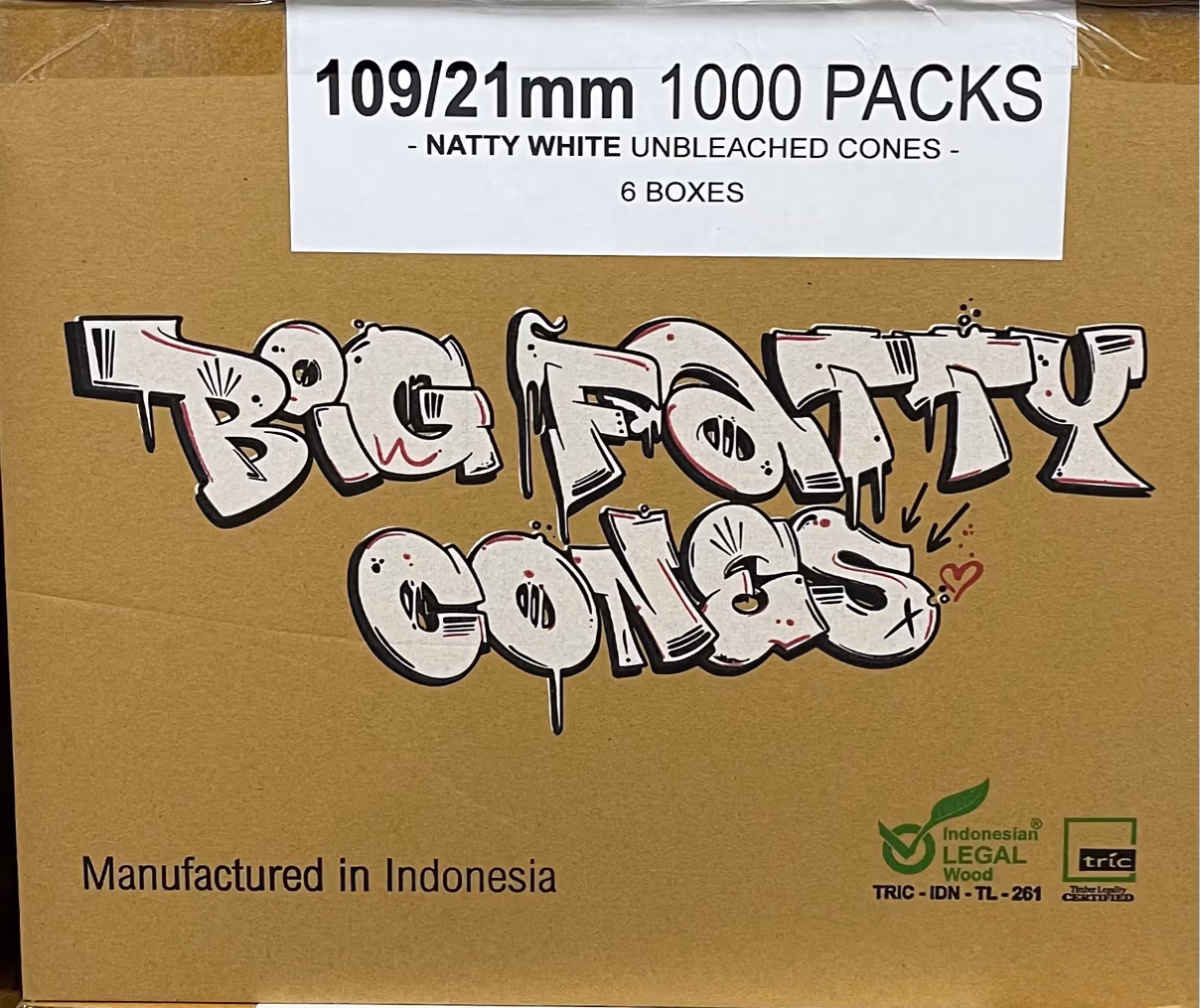 109mm | King Size | Natural Raw White | 800 Pack