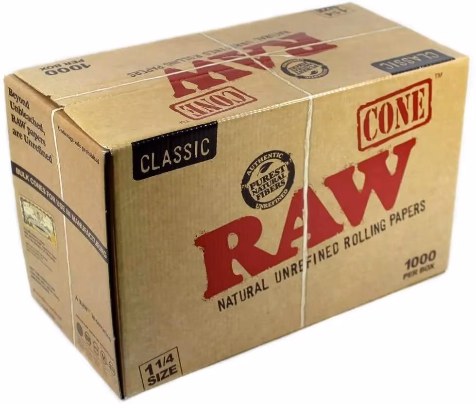 84mm Classic 1 1/4 Pre-Rolled Cones - Brown - 1000 Pack